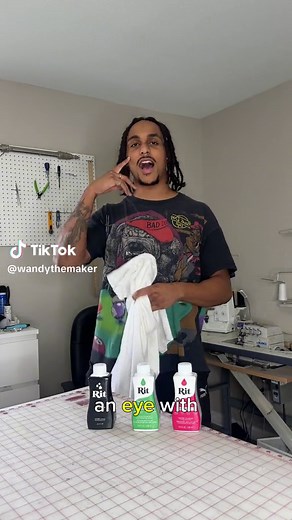 DIY Tie-dye with @Rit Dye. Here's some tips 👇🏾 - Stencil your design with chalk so that it washes out - Mix roughly 2 tbsp of dye and 1 tbsp of salt with 2 cups of hot tap water for the squeeze bottles. - ColorStay Dye Fixative helps to remove any unbonded dye and enhance the color. - Wrap your shirt in plastic wrap and microwave for 2 minutes. This will create a heat chamber to help bond the dye with the fabric. (NOT recommended for fabrics with metal like zippers or buttons) - Rinse in cool 