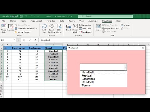 VBA - User Form: How to populate a combobox Without duplicate Values Excel vba code