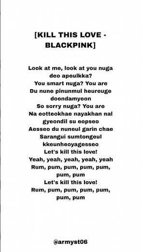 blackpink - kill this love (lyrics)
