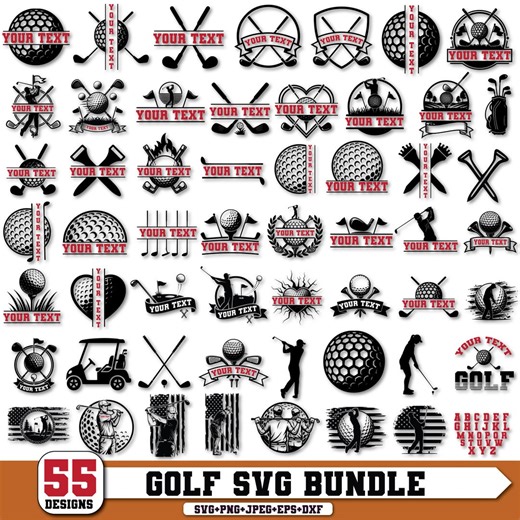 Golf Svg,golf Monogram Svg,golf Ball Svg,golfer Quotes Svg,golf Name Frame,sport Svg,golf Lover Svg,personalized Golf,cricut & Silhouette - Etsy