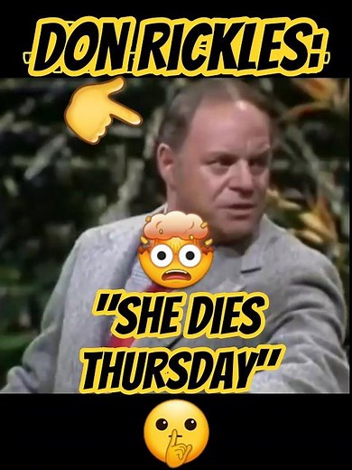 "She dies Thursday😮‍💨" Don Rickles #shorts #donrickles