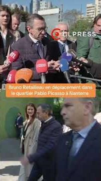 DRUG TRAFFICKING - Retailleau campaigning for president in Nanterre in the Pablo Picasso district