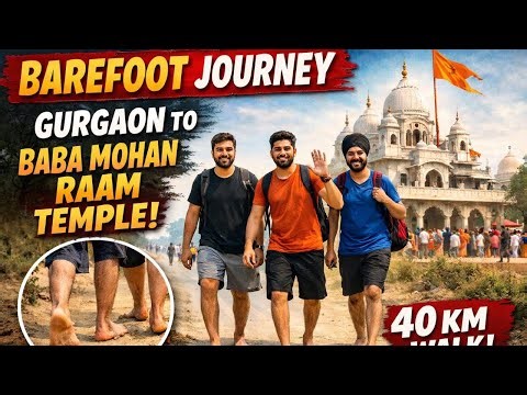 Baba Mohan Ram Temple | 40KM Barefoot yaatra | Holi 2026 | Crazy experience #babamohanram