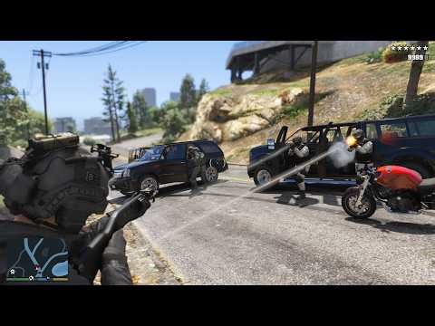 GTA 5 Park Ranger Station Massacre + 10 Star Wanted Level Escape [R.D.E. 4.1.4]