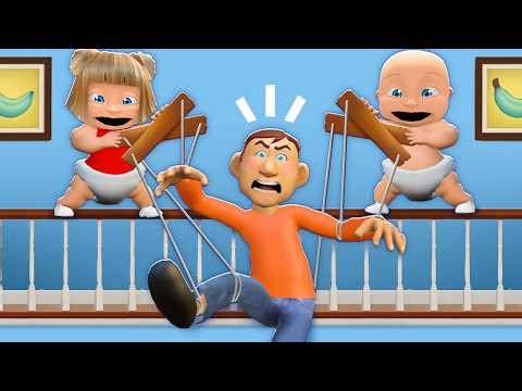 Baby & Girlfriend Control Daddy!