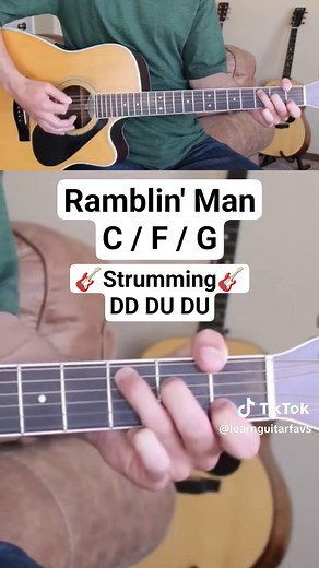 Ramblin' Man Guitar Chords Tutorial by Waylon Jennings