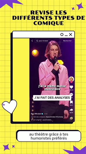 Révise les différents types de comique au théâtre avec des humoristes (il manque le comique de moeurs) #bacdefrancais #bacfrancais #humour #pourtoi #theatre #paulmirabel #redouanebougheraba #laurieperet #ahmedsylla