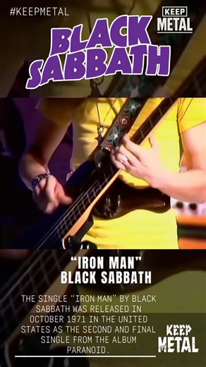 The single “Iron Man” by Black Sabbath was released in October 1971 in the United States as the second and final single from the album Paranoid. The song was originally released as part of the album in September 1970. Original album release: September 18, 1970 U.S. single release: October 1971 Paranoid is the second studio album by Black Sabbath. It was released on 18 September 1970 in the United Kingdom by Vertigo Records, and on 7 January 1971 in the United States by Warner Bros. Records. #Bla