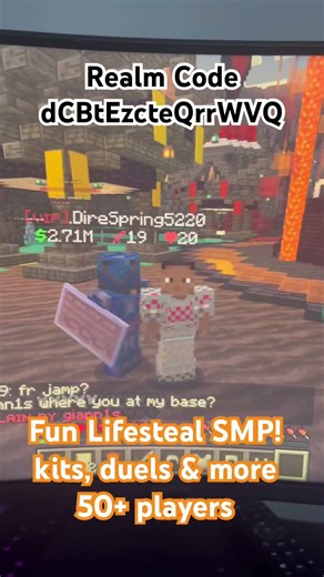 Fun Lifesteal SMP ! Realm #minecraft #trending
