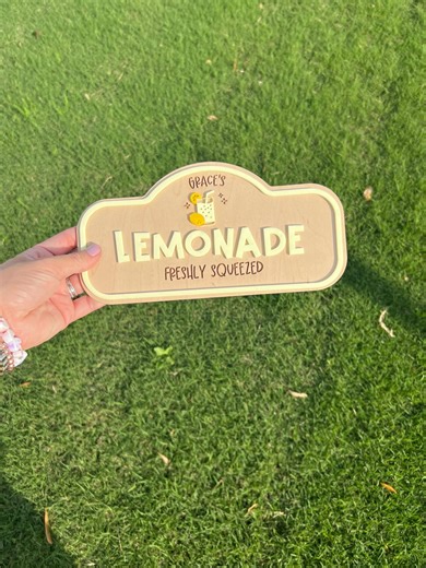 Personalized Lemonade Sign, Kids Lemonade Sign, Pretend Play Sign, Playroom Decor - Etsy