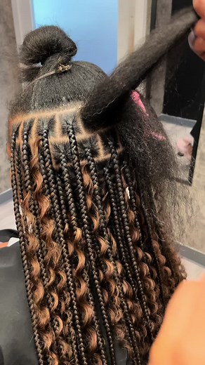 S/M boho knotless 🔥🔥 #fy #fypシ #fyp | Boho Knotless Braids