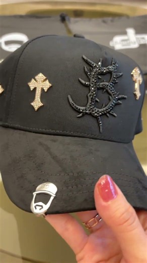Barbas Hats Premium 2.0 B Cross 24K Rose Gold Black Baseball Cap