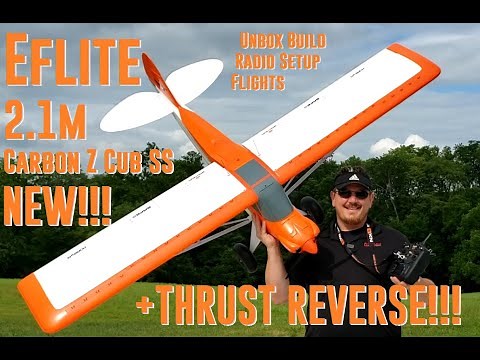 Horizon Hobby - NEW Carbon Z Cub SS 2.1m - Unbox Build Radio Setup - Maiden & Son's Flight