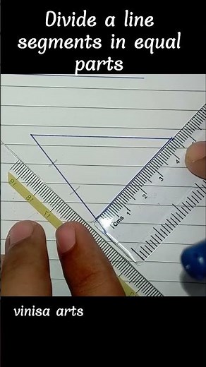 How to divide a line segments in equal parts by easy method