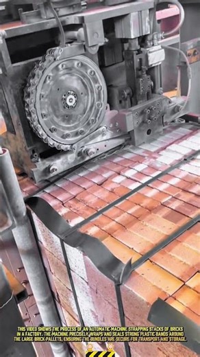 Smart Automatic Brick Strapping Process for Efficient Factory Output #worklife #BrickFactory
