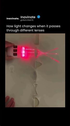 When light passes through a glass lens, it bends through a process called refra🤯☠️🎬