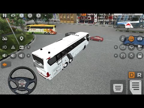 “WHITE BUS CITY DRIVE IN BUSSID! 🚌✨🔥”