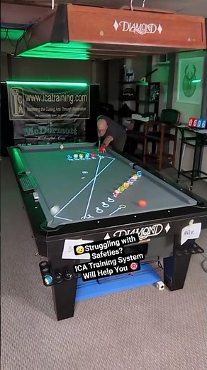 🤕 Struggling With Safeties? ICA Training System Will Help You 🎯 #9ball #onepocket #billiards
