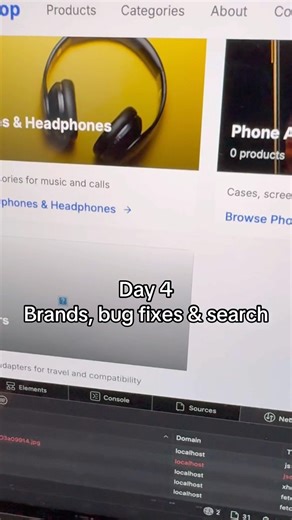 #DreamTrackAI Day for of development e commerce website I develop brand module bug fix and search
