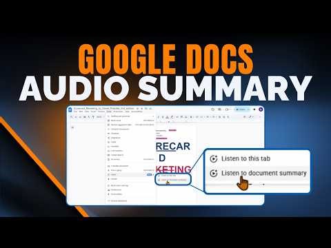 Google Docs Audio Summary (Gemini Feature Demo)