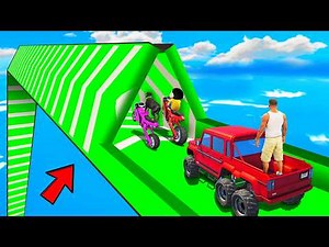SHINCHAN AND FRANKLIN TRIED THE IMPOSSIBLE TRIANGULAR SPEED BOOSTER TUNNEL PARKOUR CHALLENGE GTA 5