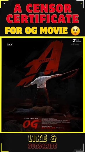 A Censor Certificate for They Call Him OG Movie 😲😲