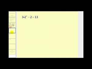 Solving Exponential Equations - Part 2 of 2
