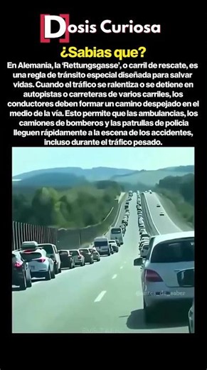 Así funciona el carril de rescate alemán #datoscuriosos #viral