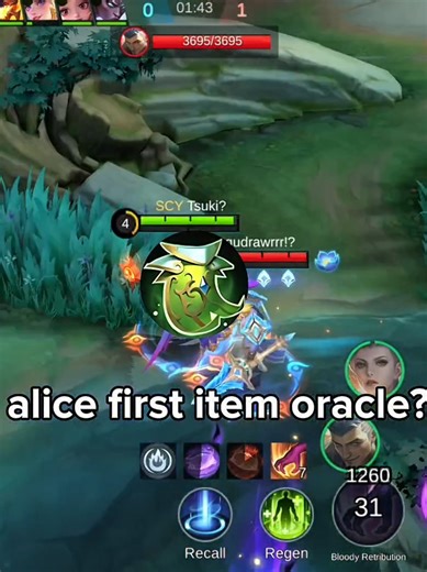 alice first item oracle? #4u #mlbb #mobilelegends_id #fouryoupage