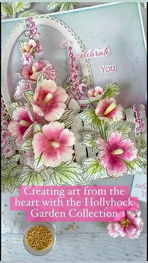 Create “art from the heart” with the Hollyhock Garden Collection! Available through digital downloads💕 | Heartfelt Creations