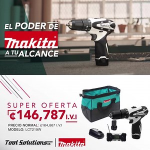 7.6K views · 100 reactions | Un taladro que no le puede faltar en su set de herramientas, cuenta con modo percusión y tiene alta eficiencia gracias a su batería Li-ion. ➜ Llámenos al 2291-5929 y empiece a disfrutar el poder de Makita * Incluye: cargador, 1 batería, maletín y radio inalámbrico. Válida hasta agotar existencias | Tool Solutions | Facebook