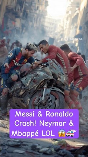 Football Legends Accident! Messi Injured, Ronaldo Saves | #shortsfeed #soccer #ronaldo #messi