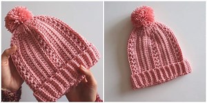 Crochet Easy Romantic Beanie / Free Written Pattern - Sirin's Crochet