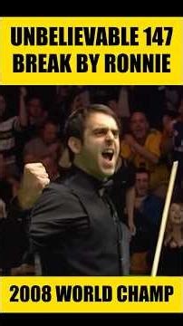 Legendary 147 Break – Ronnie O’Sullivan at Crucible 2008 🤯