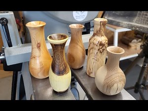 Woodturning finding a use for scrap pieces of wood. #twigvase #budvase #woodturningprojects