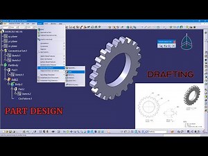 CATIA V5 Tutorial: Part Design Exercise 16 - Pad, Circular Pattern, Boolean, & Drafting