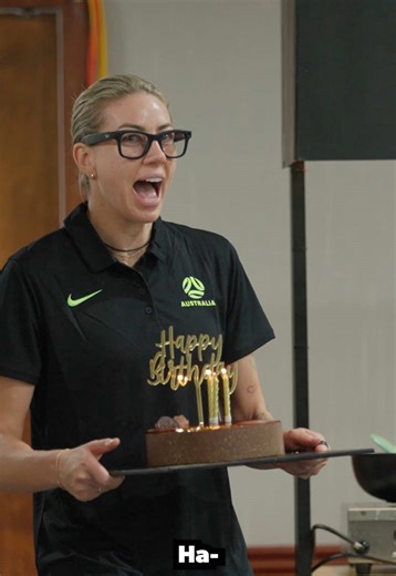 Celebrating our No.1 at team dinner 🎂 #Matildas