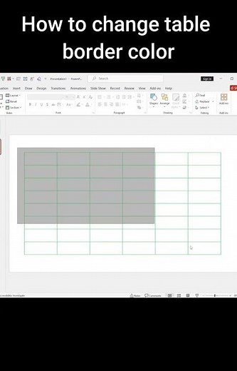 how to change table border color in powerpoint #msoffice #powerpoint #tricks #shorts