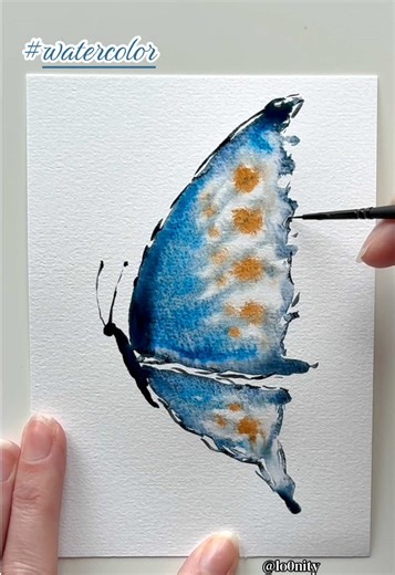 Weekend Watercolor: Painting a Blue Butterfly