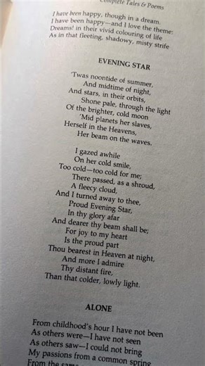 Evening Star poem by Edgar Allan Poe | Girl Reading Series