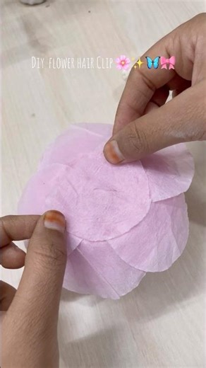 Diy flower clip using waste paper 🌸✨ #diy #diyhair #craft #paperflower #hairstyle