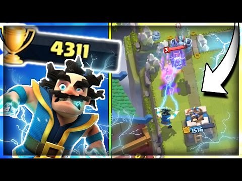 ELECTRO WIZARD ON LADDER!!! 4300 Trophy Legendary Arena 10 Gameplay w/ E Wiz in Clash Royale