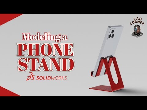 Designing a simple phone stand with Solidworks 