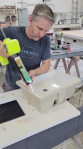 Undermount Sink Installation in a Quartz Countertop