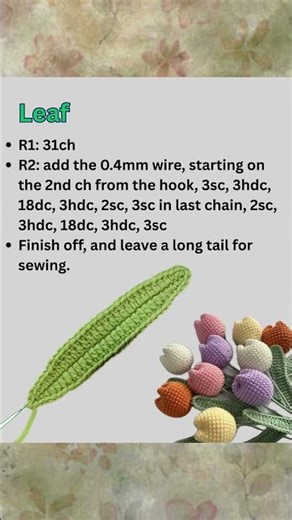 Easy Crochet Tulip Tutorial for Beginners 🌷 | Step-by-Step Crochet Flower #tulipbouquet