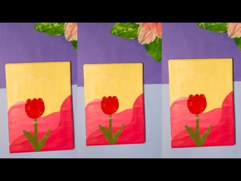 Acrylic Painting Tulip Flower🌷💖✨ || Acrylic Painting Tutorial || Acrylic Painting for Beginners ||