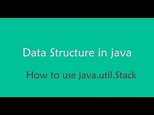 java data structure - stack java.util.Stack