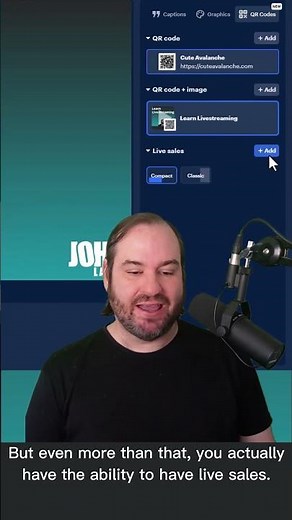 Restream Studio: QR Codes and Live Shopping Features