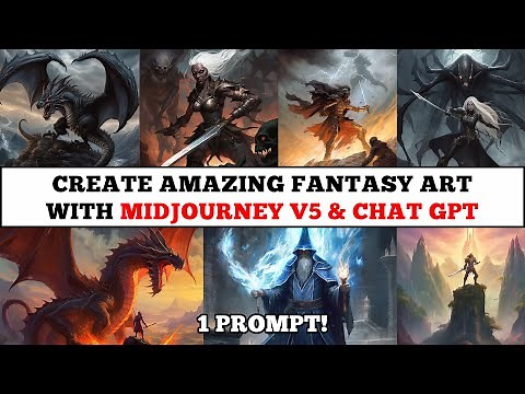 Create Jaw-Dropping Fantasy Art with Midjourney V5 and ChatGPT - Step By Step Tutorial
