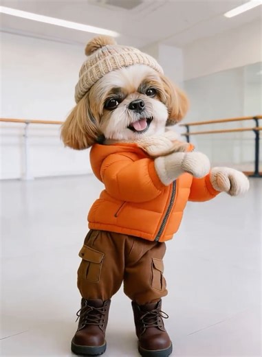 When your dog has better moves than you... awkward 😂 #shorts #dogdance #cutedog